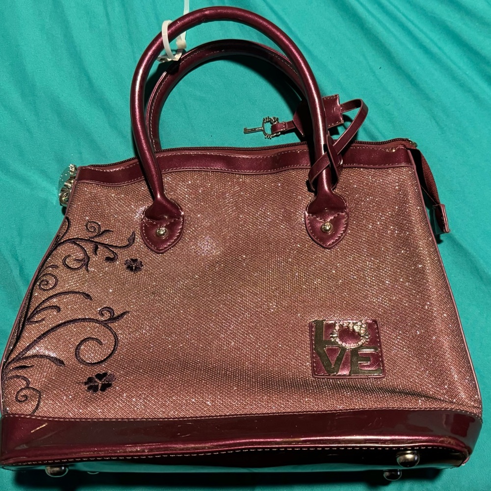 Eggplant Colored Sparkly Hello Kitty purse